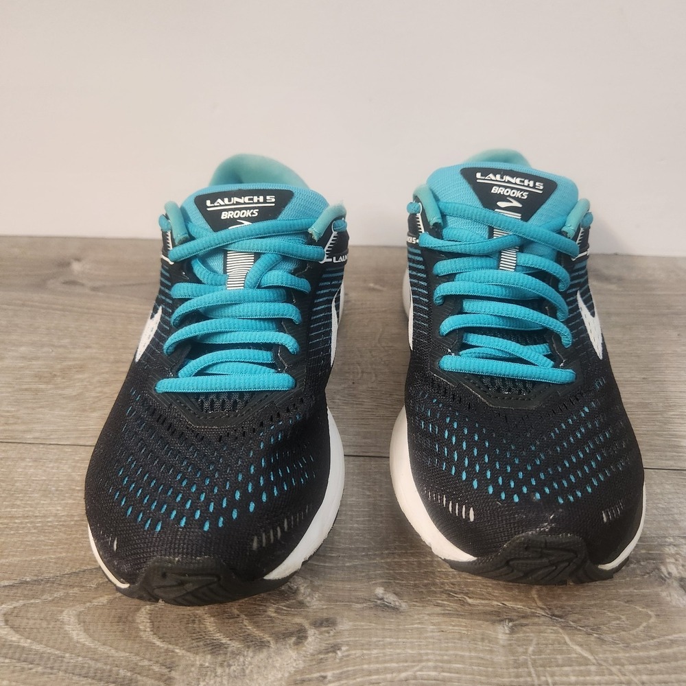 Brooks Launch 5 Teal Black Womens Athletic Running Shoes Sneakers Size 6 US READ - Picture 2 of 11